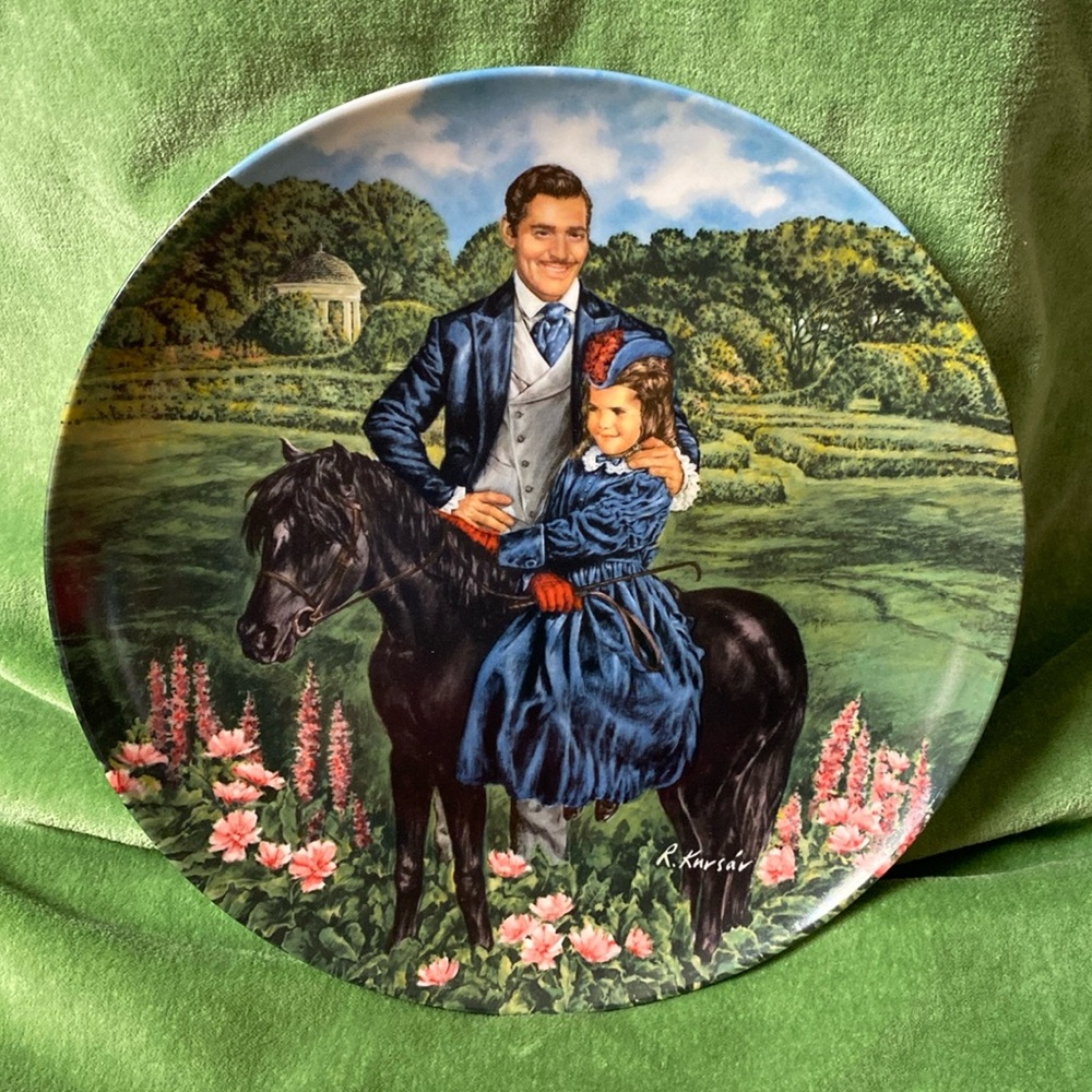 KNOWLES FINE CHINA Gone With The Wind Ltd Ed “Bonnie and Rhett” Vintage Plate